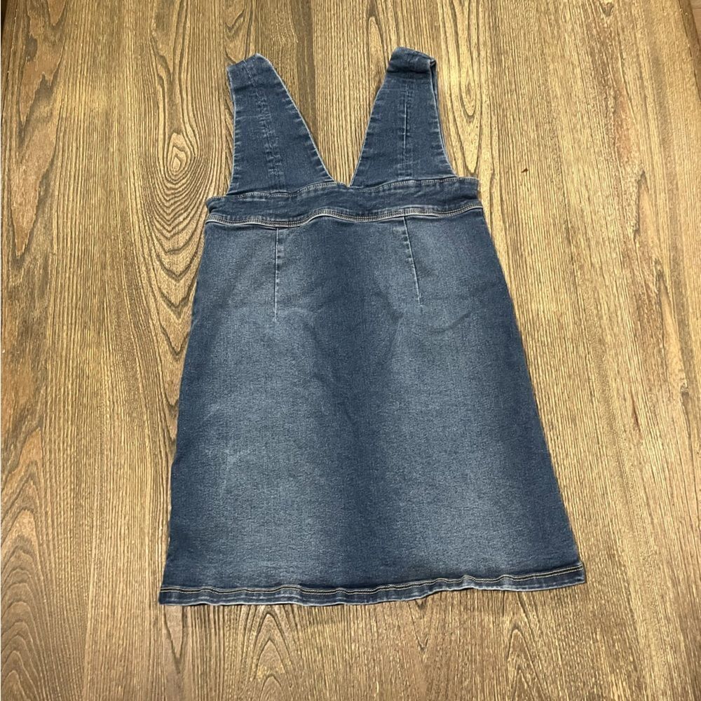 Levi's Youth Girls Denim Skirtall Button Front A-Line Skirt V-Neck Blue Size 10 - Picture 6 of 6